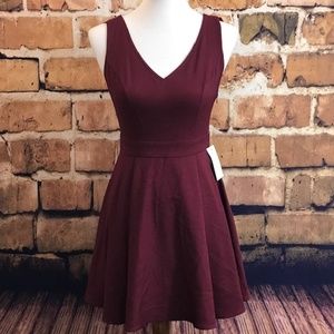 After Market Burgundy Open Back Dress, NWT